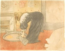 Woman at the Tub (Femme au tub), 1896. Creator: Henri de Toulouse-Lautrec.