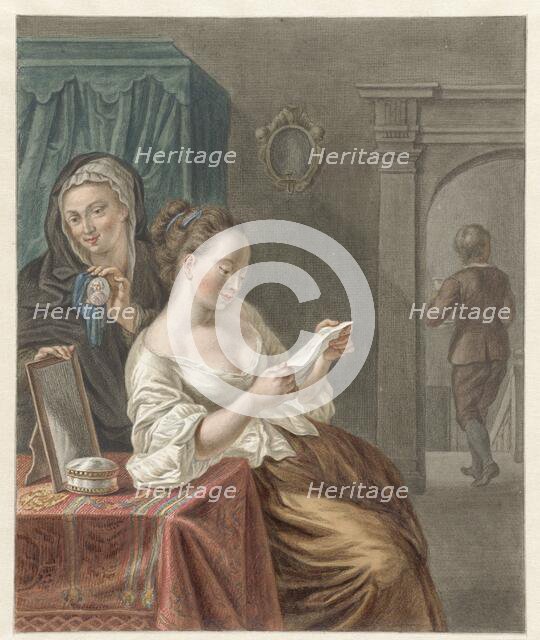 The letter reader, 1795. Creator: Abraham Delfos.