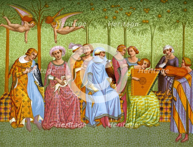 'The Dream of Life', 14th century, (1870). Artist: Franz Kellerhoven