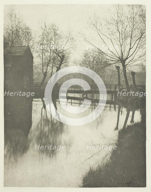 Footbridge Near Chingford, 1880s. Creator: Peter Henry Emerson.