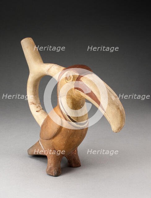 Handle Spout Vessel in Form of a Toucan, 100 B.C./A.D. 500. Creator: Unknown.