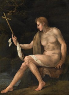Saint John the Baptist in the Wilderness, early to mid-16th century. Creator: Bacchiacca.