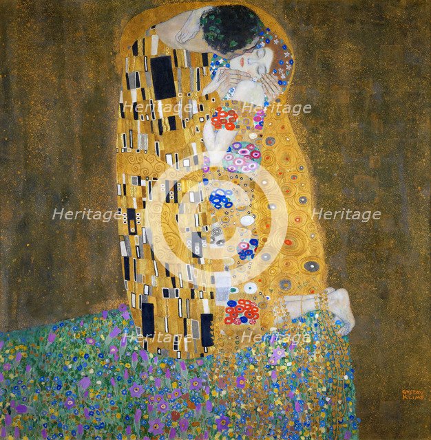 The Kiss, 1907-1908. Artist: Klimt, Gustav (1862-1918)