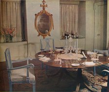 Dining room of the flat designed by Herman Schryver in Grosvenor Square, London, 1936. Artist: Unknown