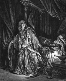 Judith about to cut off the head of Holofernes, 1866. Artist: Gustave Doré