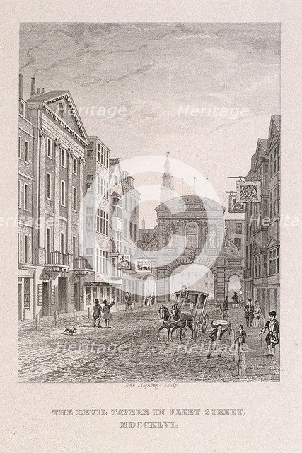 Fleet Street, London, 1746. Artist: John Cleghorn