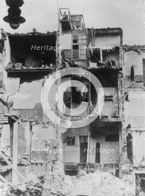 Once a grand hotel in Palma, Majorca, Spanish Civil War, c1936. Artist: Unknown