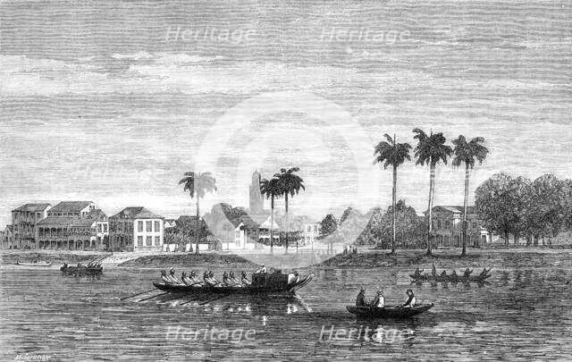 Views in Dutch Guiana: Government-House-Square, Paramaribo, Surinam, 1864. Creator: Mason Jackson.
