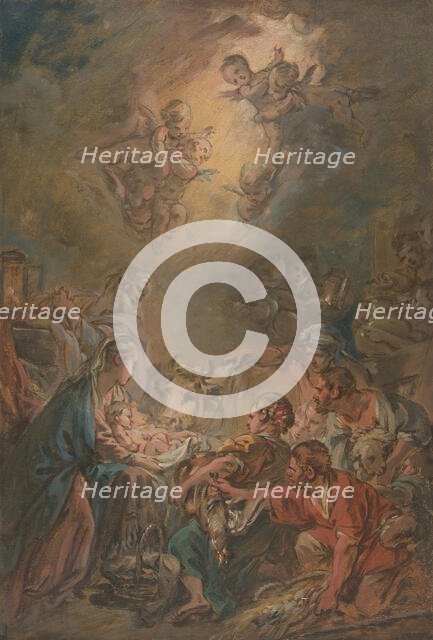 The Adoration of the Shepherds, . Creator: Francois Boucher.