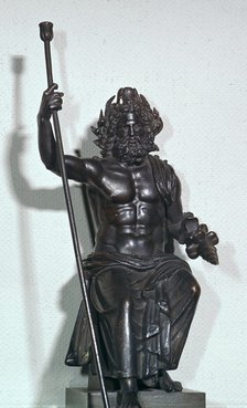 Roman bronze statuette of Jupiter, 2nd century. Artist: Unknown