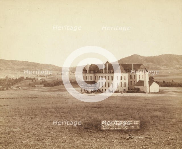 Minnekata Ave, from Soldiers' Home, Hot Springs, SD, on FE and MV Ry, 1891. Creator: John C. H. Grabill.