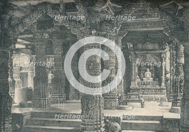 'The Interior of a Jain Temple at Mount Abu in Rajputana', c1903, (1904). Artist: Unknown.