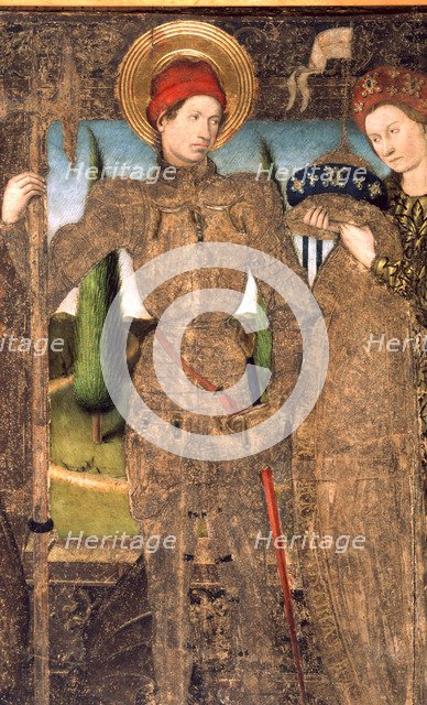  'St. George and the Princess', panel painting, detail of the central panel of a triptych, c. 1445.