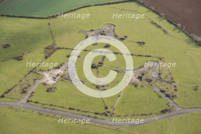 Former Thor Missile site at the disused RAF North Luffenham Airfield, Edith Weston, Rutland, 2020. Creator: Damian Grady.