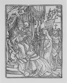 The Pope, from The Dance of Death, ca. 1526, published 1538. Creator: Hans Lützelburger.