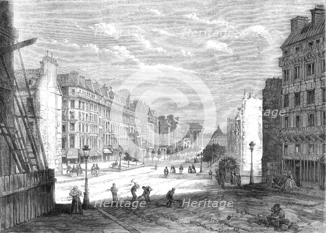 New Boulevard Malesherbes, looking towards the Madeleine, 1861. Creator: Unknown.
