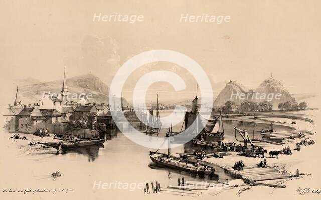 Scotland Delineated-The Town and Castle of Dumbarton from the Leven, 1847. Creator: James Duffield Harding.