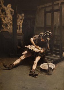 Phantoms in the Studio-Irony, between 1883 and 1885. Creator: Piotr Stachiewicz.