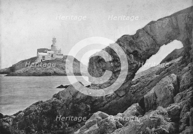 'Mumbles - The Lighthouse', 1895. Artist: Unknown.