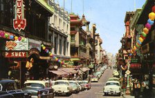 Grant Avenue, Chinatown, San Francisco, California, USA, 1957. Artist: Unknown