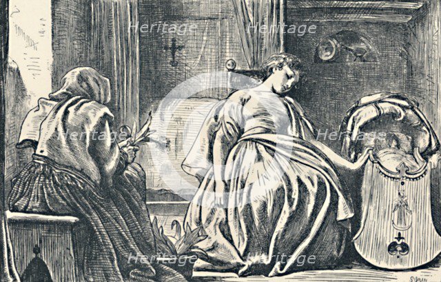 Tessa at Home. From George Eliot's Romola', 1862-63, (1923). Artist: Frederic Leighton.