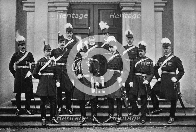 Lord Wolseley and the headquarters staff in Ireland, 1896.Artist: J Robinson & Son