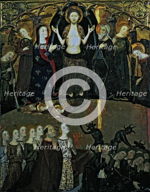 Altarpiece of Fray Martin de Alpartir, detail of the scene of the Last Judgment. Work of the Cata…