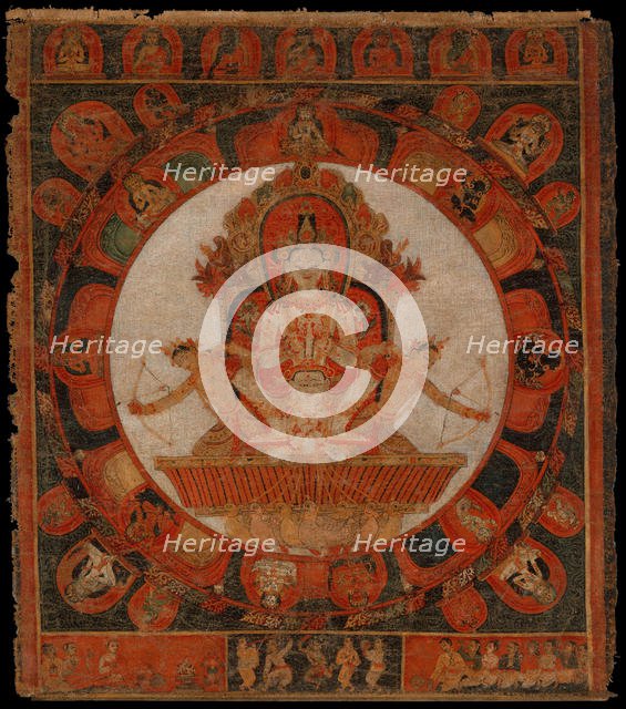 Mandala of Chandra, God of the Moon, late 14th-early 15th century. Creator: Unknown.