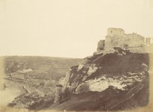 Village of Andelys - Chateau Gaillard, Coeur de Lion, 1856. Creator: Alfred Capel-Cure.