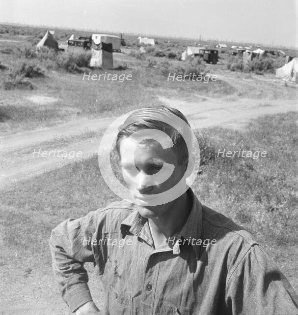 Farm-reared youth with no opportunity on the farm..., Kern County, Calififornia, 1939. Creator: Dorothea Lange.