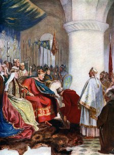 'William I granting a charter to the City of London', 1075, (c1920). Artist: John Seymour Lucas