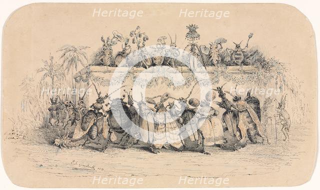 An Insect Ball, 1835. Creator: Jean-Jacques Grandville (French, 1803-1847).