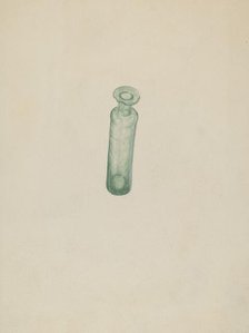 Glass Medicine Vial, 1935/1942. Creator: Unknown.