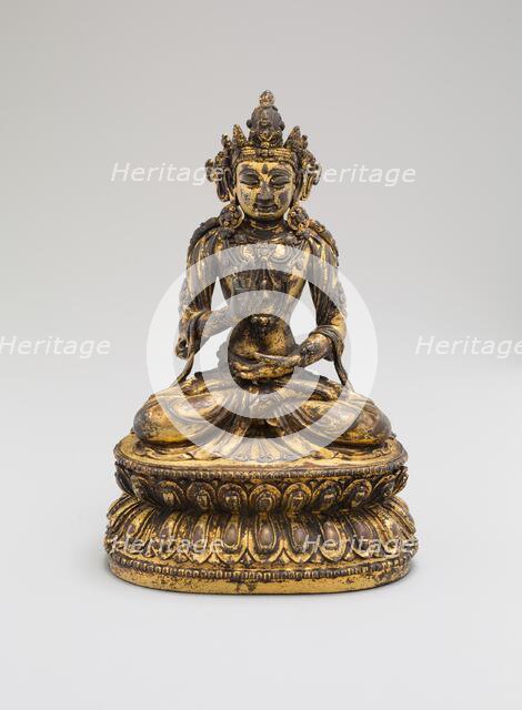 One of the Five Celestial Buddhas, Seated with Hands in..., Ming dynasty, Yongle period (1403-24). Creator: Unknown.