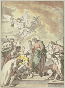 Christ administering the Eucharist. Creator: Jean Jouvenet.