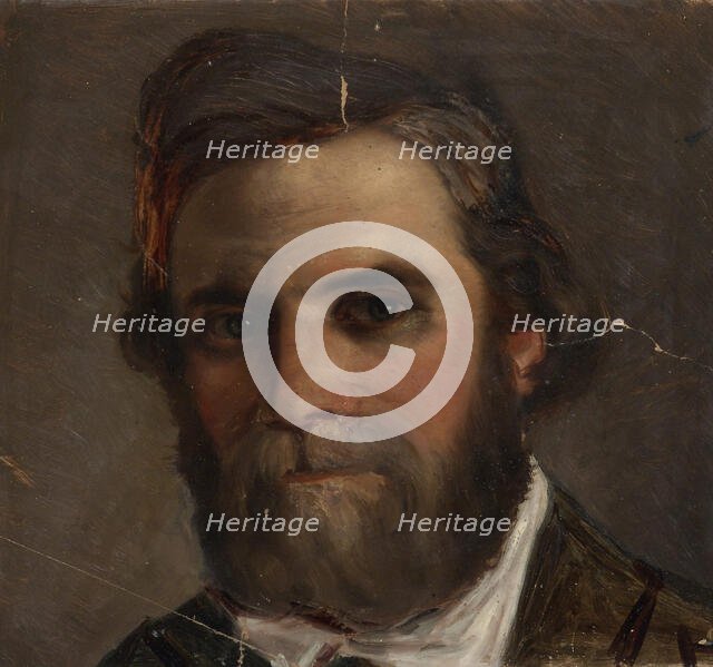 Portrait of Marine Painter Bogöe from Copenhagen, 1854-1855. Creator: Karl Anders Ekman.