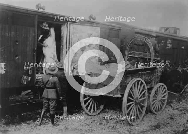 U.S. supply truck in France, 1917 or 1918. Creator: Bain News Service.