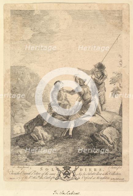 Three Soldiers, 1766-67. Creator: Richard Earlom.