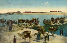 'Kantara - Camels passing the Suez Canal', c1918-c1939. Creator: Unknown.