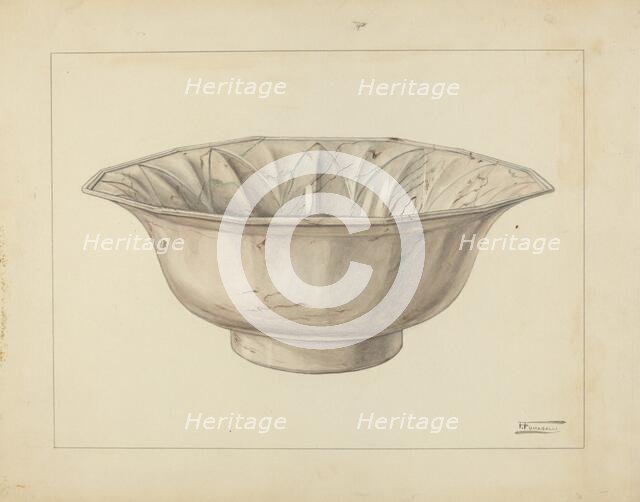 Wash Bowl, c. 1953. Creator: Frank Fumagalli.