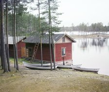 On the Saimaa Lake, between 1905 and 1915. Creator: Sergey Mikhaylovich Prokudin-Gorsky.