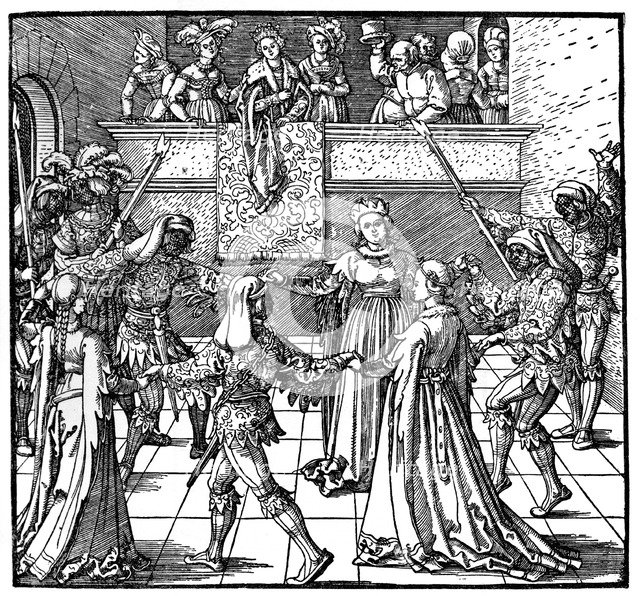 'Dance by Torchlight, Augsburg', 1516, (1936). Artist: Albrecht Dürer