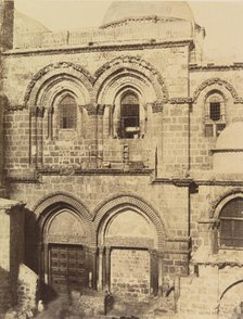 Jérusalem. Entrée de l'église du St. Sépulcre, 1860 or later. Creator: Louis de Clercq.
