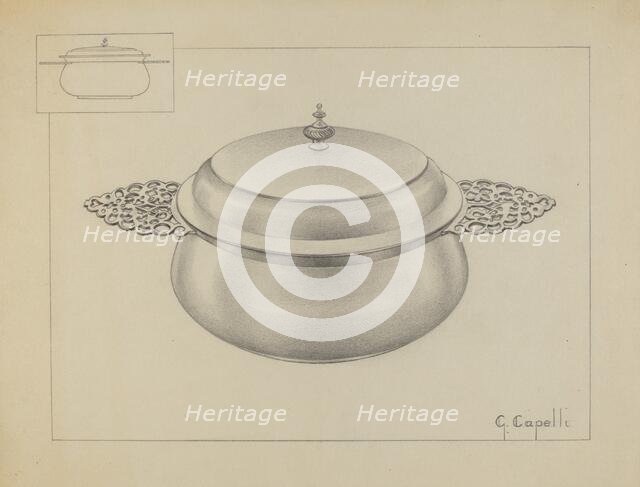 Silver Porringer, c. 1936. Creator: Giacinto Capelli.