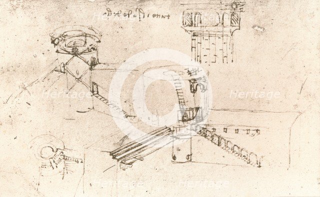 Architecture for castles, c1472-c1519 (1883). Artist: Leonardo da Vinci.