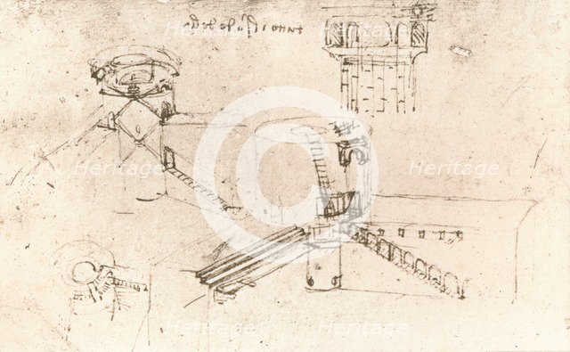 Architecture for castles, c1472-c1519 (1883). Artist: Leonardo da Vinci.