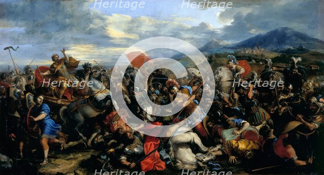 The Battle of Gaugamela in 331 BC. Artist: Courtois, Jacques (1621-1676)