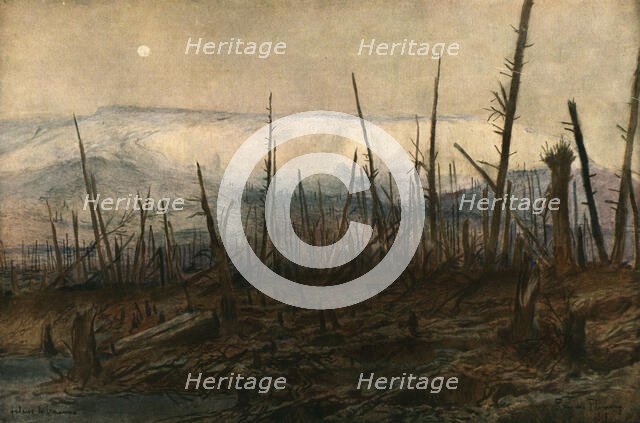 'La falaise de Craonne', 1917. Creator: Francois Flameng.