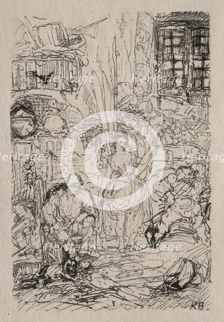 Spinner's Interior. Creator: Rodolphe Bresdin (French, 1822-1885).