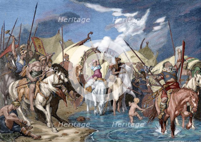 Emigration of the Germans, 1882.  Creator: Unknown.